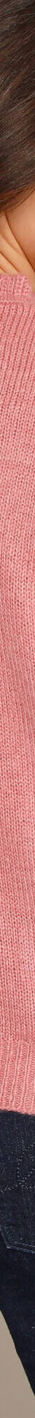 Pull col montant, finition frisotti (rose chiné) Pull col montant, finition frisotti (rose chiné)